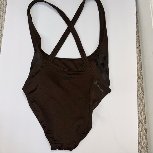 adidas Brown open front One-Piece Swimsuit - Picture 3 of 4